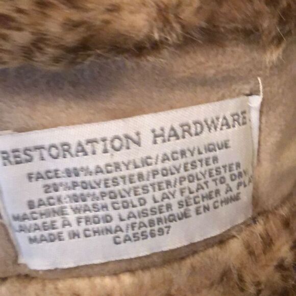 Restoration hardware faux fur Scarf wrap ascot size 51 inches by 5 inches  - Picture 3 of 5